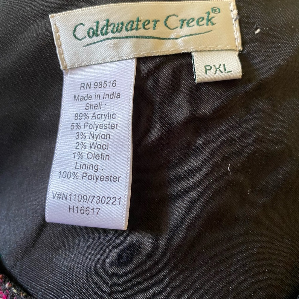 Coldwater Creek Patchwork Jacket One Button Close… - image 3